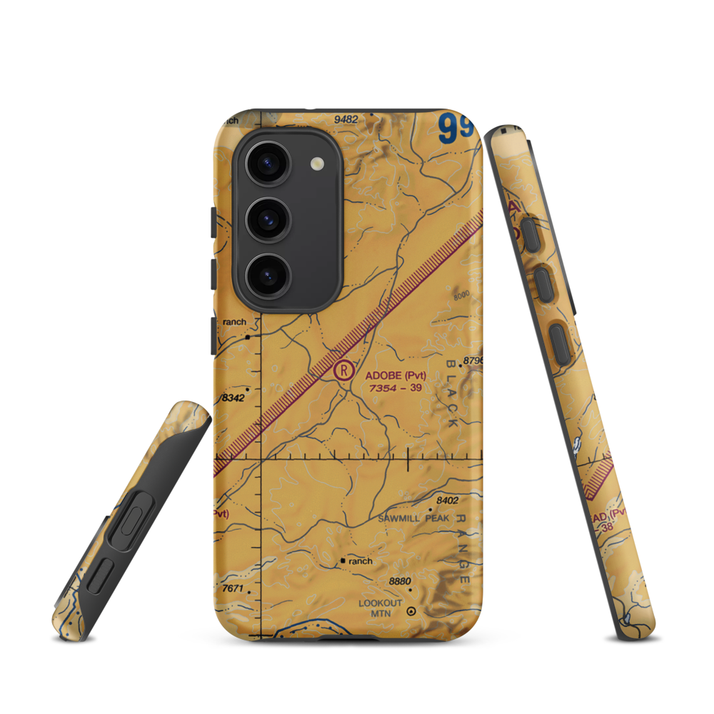 Adobe Ranch Private Airport (NM37) VFR Sectional Samsung Phone Case Samsung Galaxy S23 model shown