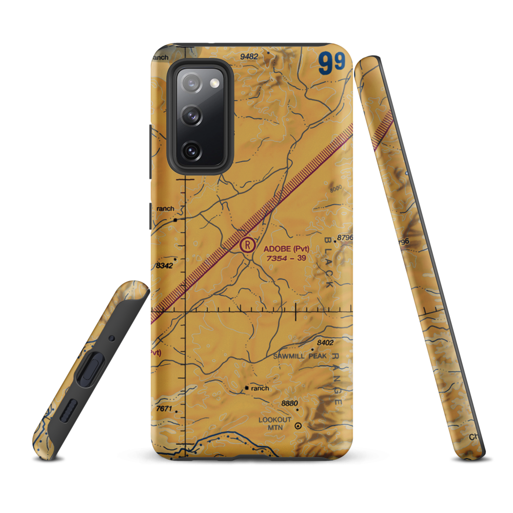 Adobe Ranch Private Airport (NM37) VFR Sectional Samsung Phone Case Samsung Galaxy S20 FE model shown
