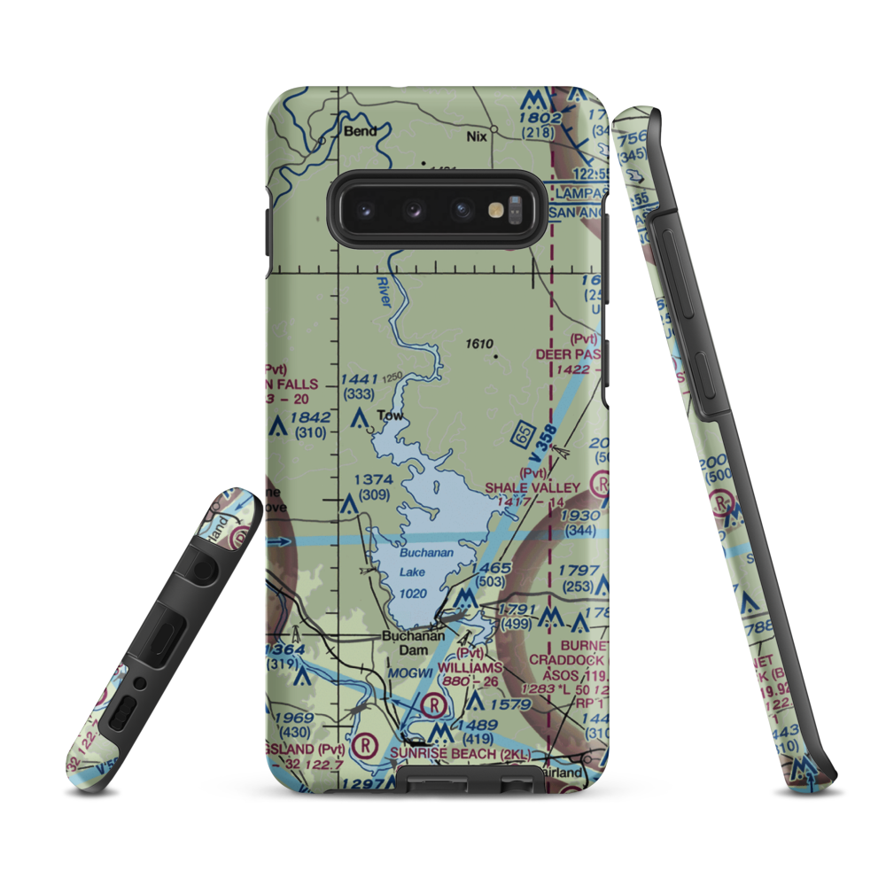 Aero-Bee Ranch Airstrip (89TX) VFR Sectional Samsung Phone Case Samsung Galaxy S10 Plus model shown