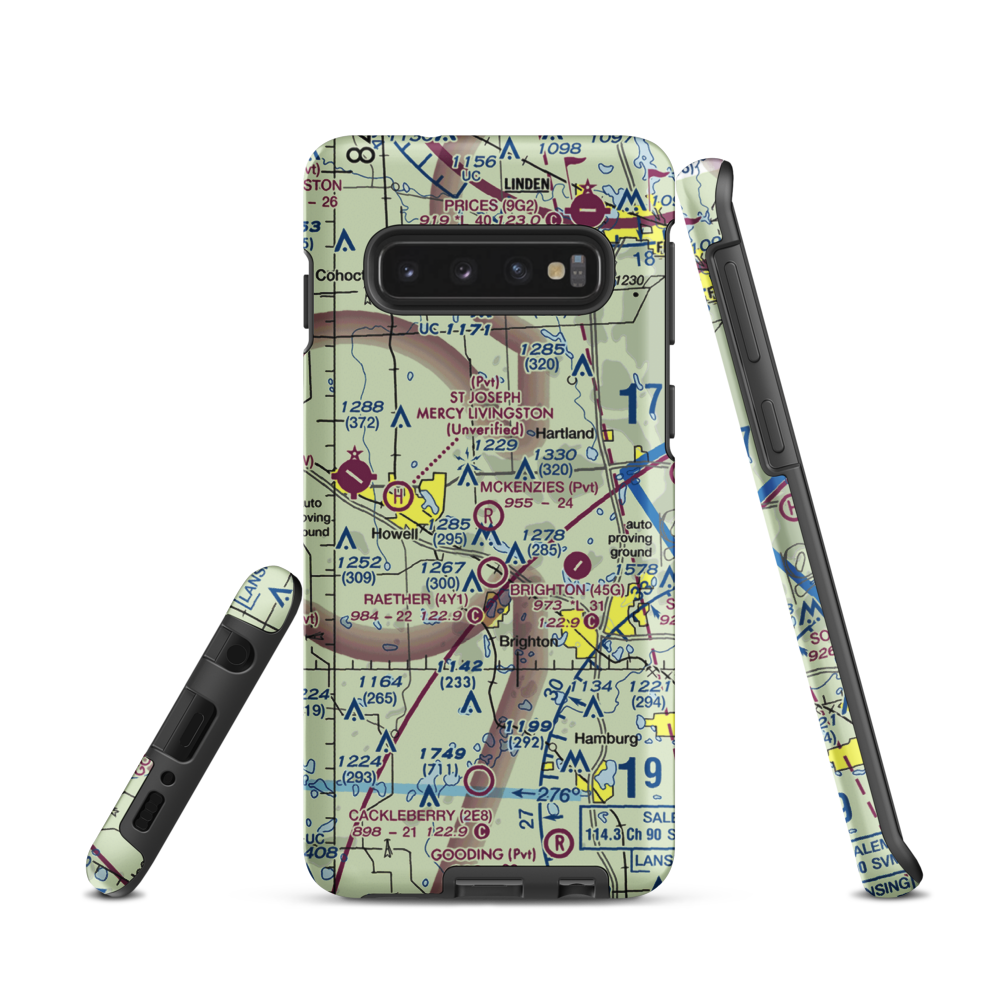 Aeronut Park Balloonport (13M) VFR Sectional Samsung Phone Case Samsung Galaxy S10 model shown