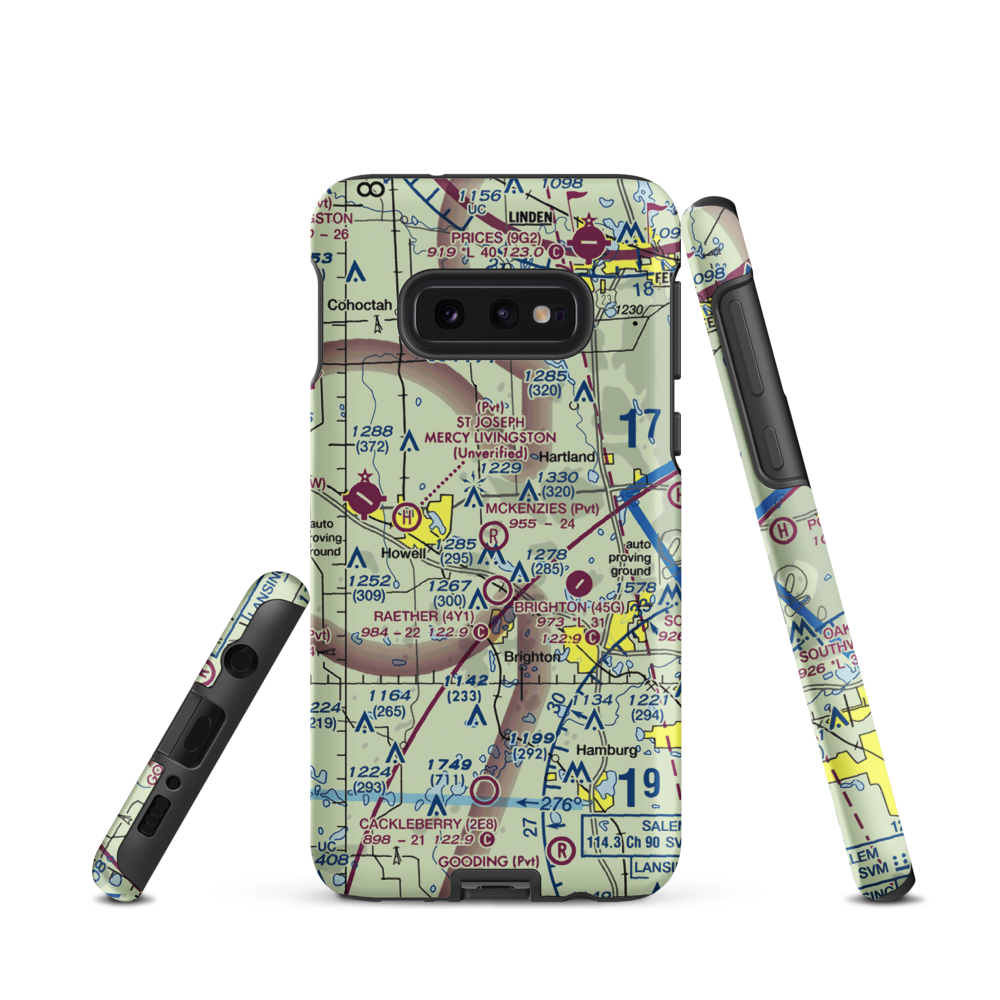 Aeronut Park Balloonport (13M) VFR Sectional Samsung Phone Case Samsung Galaxy S10 Plus model shown