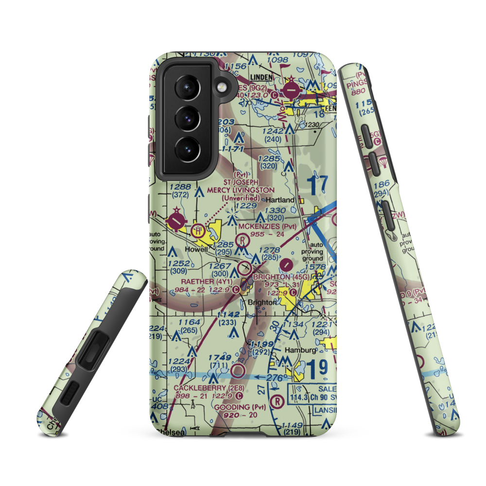Aeronut Park Balloonport (13M) VFR Sectional Samsung Phone Case Samsung Galaxy S21 Ultra model shown