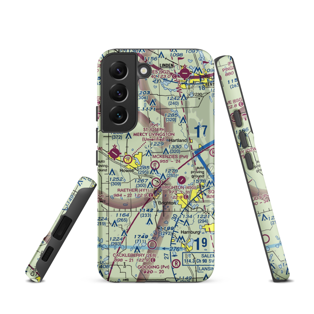 Aeronut Park Balloonport (13M) VFR Sectional Samsung Phone Case Samsung Galaxy S22 model shown