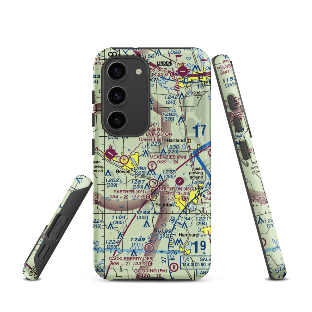 Aeronut Park Balloonport (13M) VFR Sectional Samsung Phone Case Samsung Galaxy S23 model shown