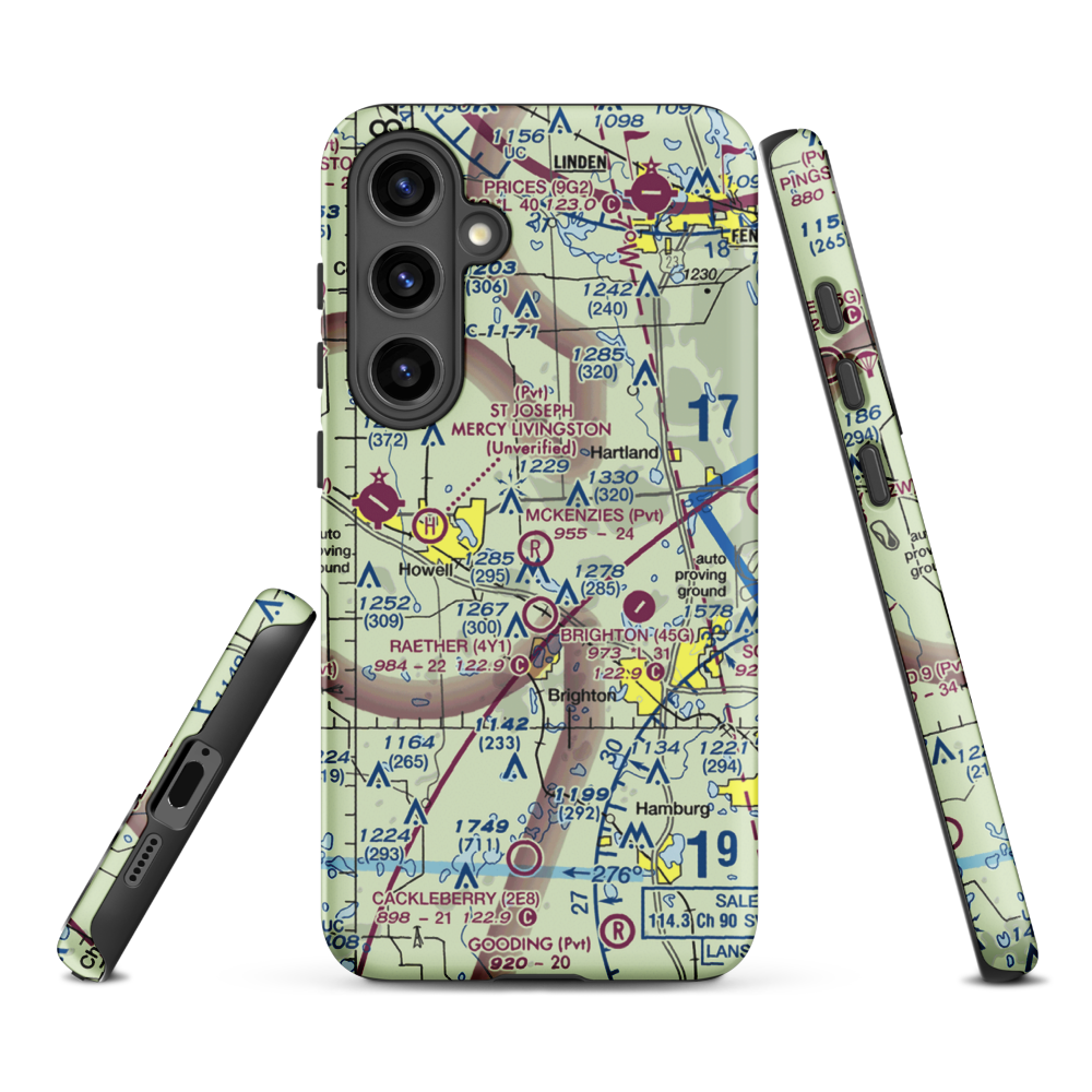 Aeronut Park Balloonport (13M) VFR Sectional Samsung Phone Case Samsung Galaxy S24 Plus model shown