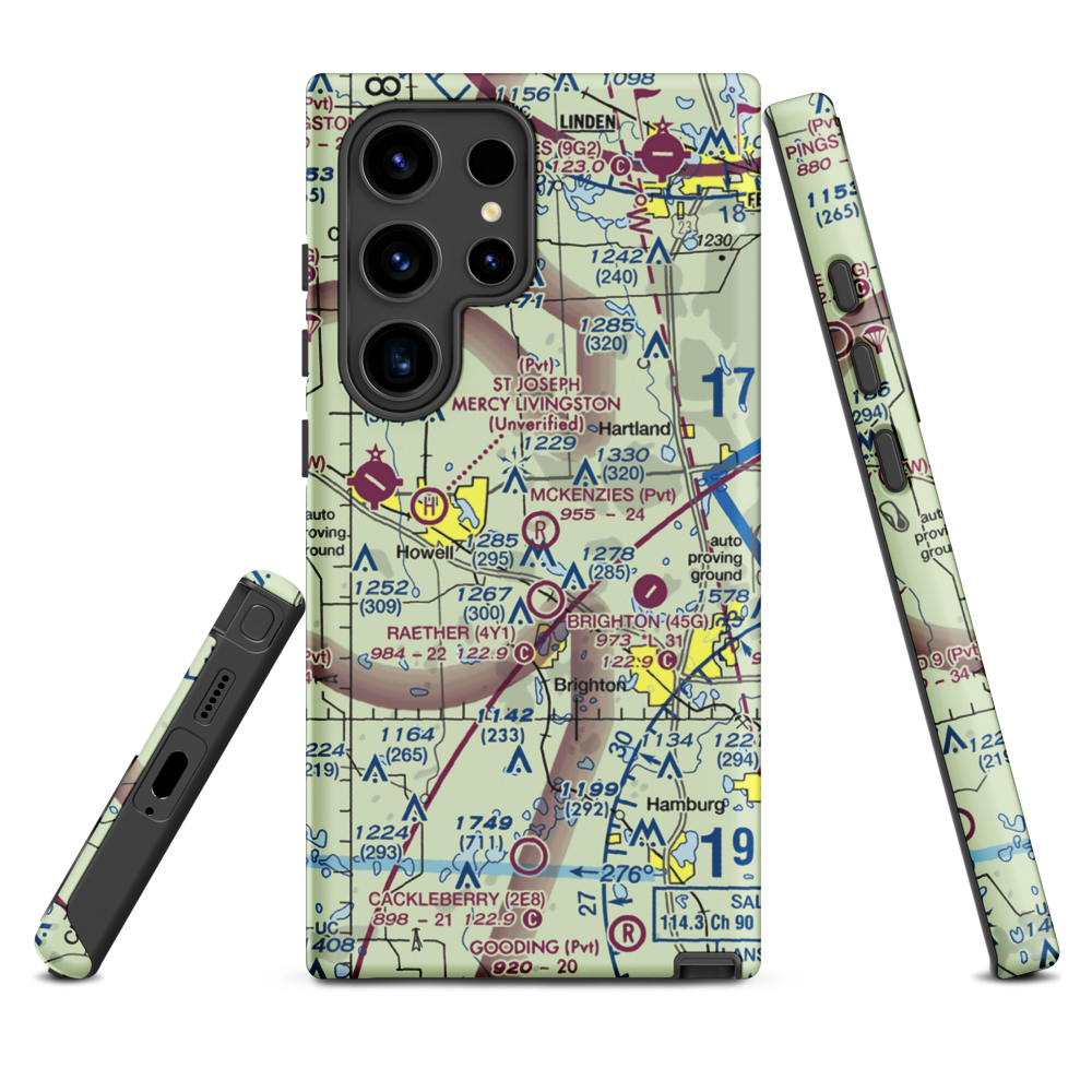 Aeronut Park Balloonport (13M) VFR Sectional Samsung Phone Case Samsung Galaxy S24 Ultra model shown