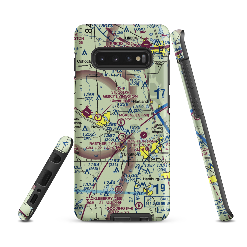 Aeronut Park Balloonport (13M) VFR Sectional Samsung Phone Case Samsung Galaxy S10e model shown
