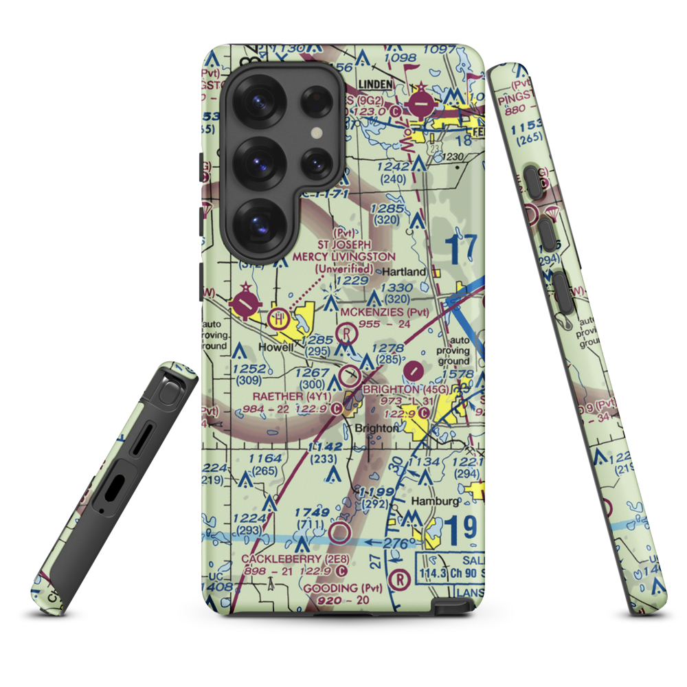 Aeronut Park Balloonport (13M) VFR Sectional Samsung Phone Case Samsung Galaxy S25 Ultra model shown