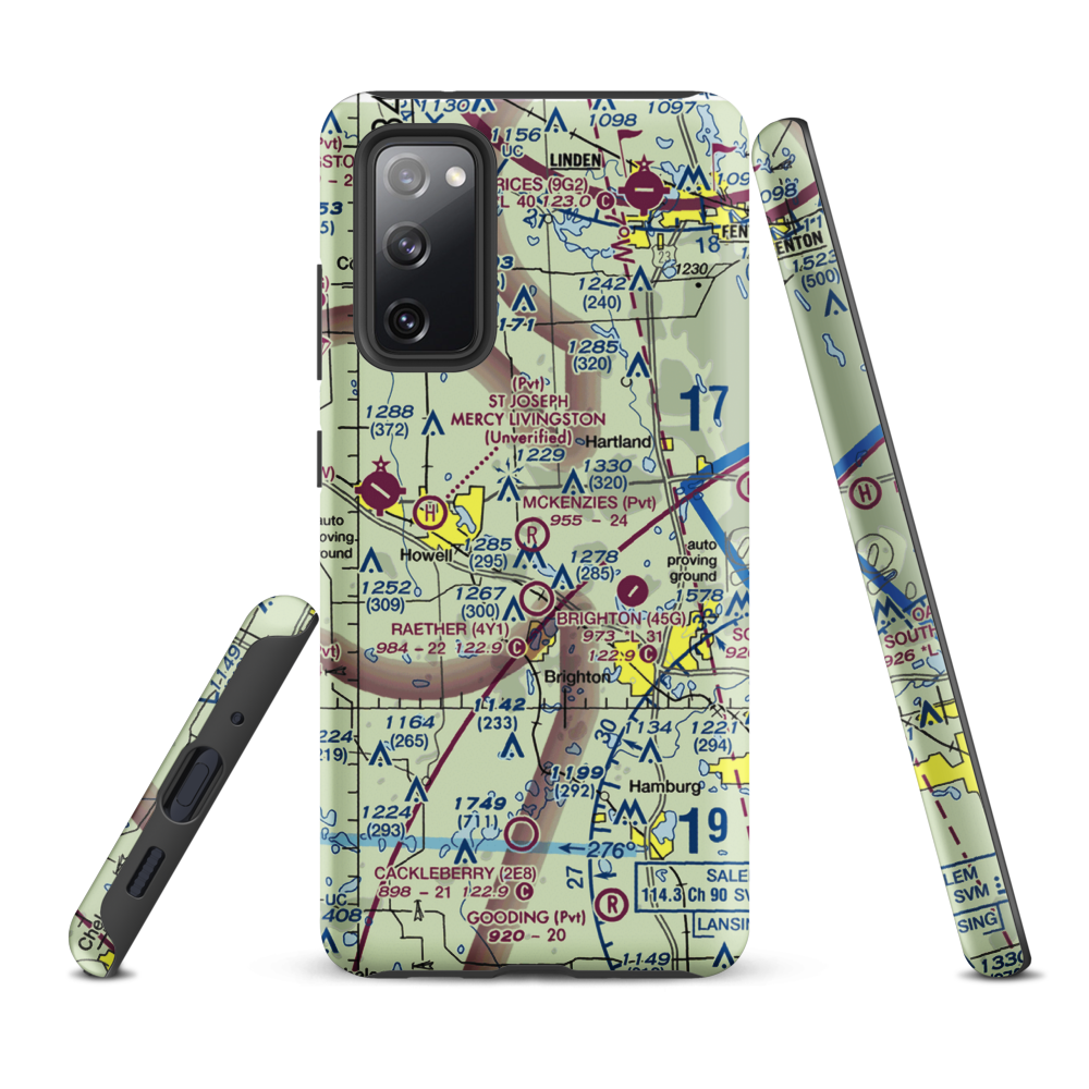Aeronut Park Balloonport (13M) VFR Sectional Samsung Phone Case Samsung Galaxy S20 FE model shown