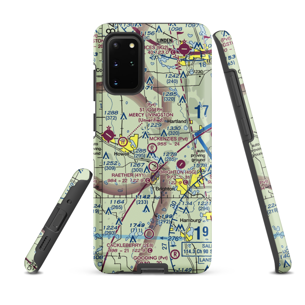 Aeronut Park Balloonport (13M) VFR Sectional Samsung Phone Case Samsung Galaxy S20 Plus model shown