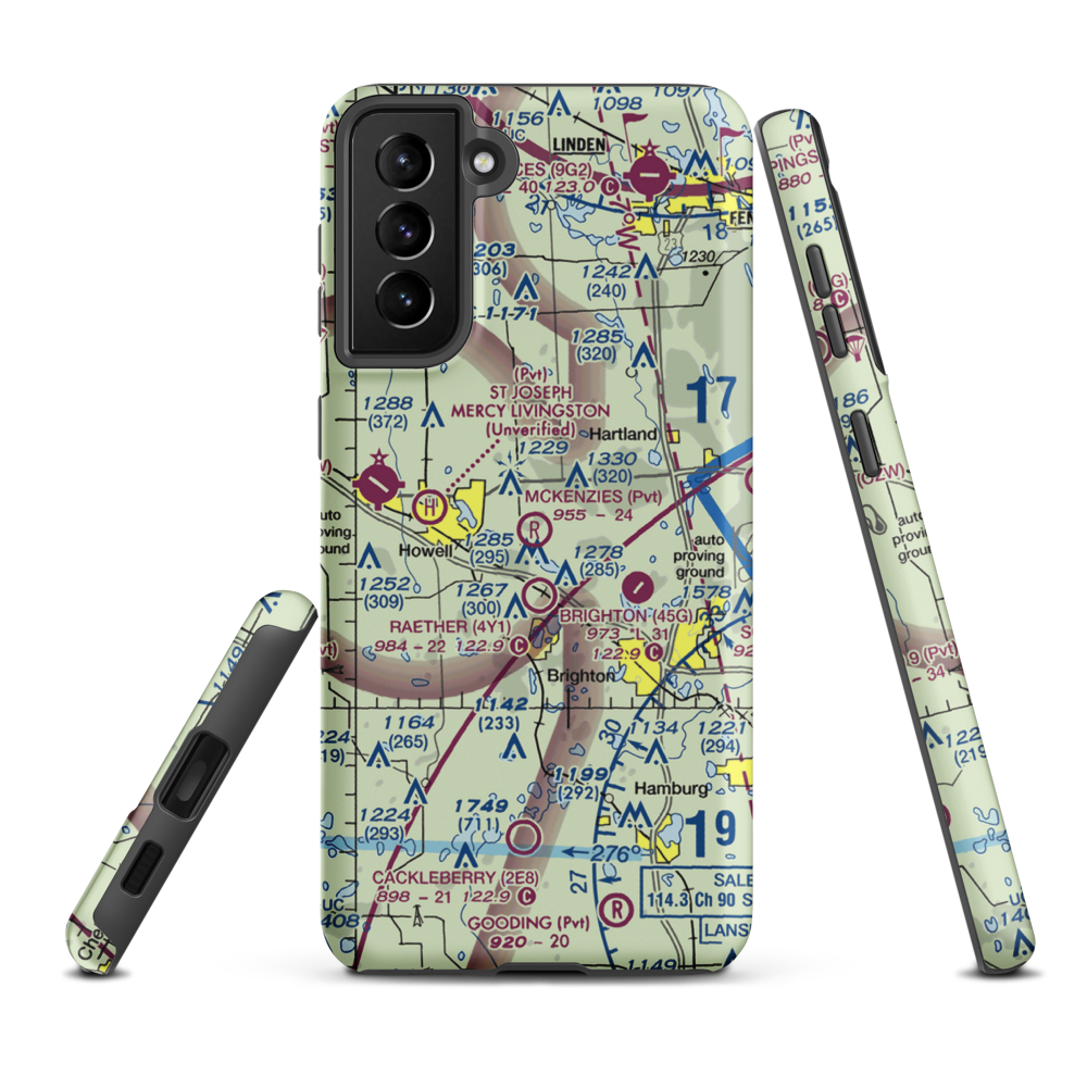 Aeronut Park Balloonport (13M) VFR Sectional Samsung Phone Case Samsung Galaxy S21 FE model shown