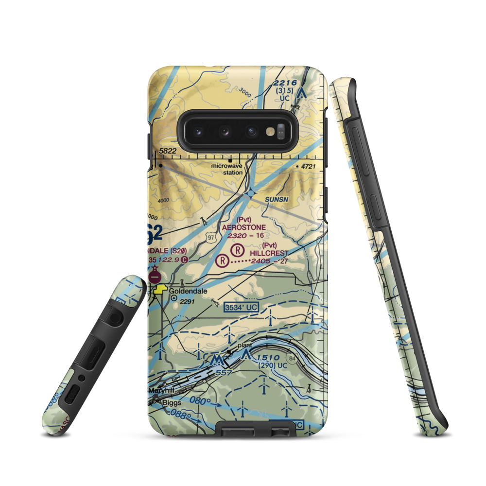 Aerostone Ranch Airport (03WN) VFR Sectional Samsung Phone Case Samsung Galaxy S10 model shown
