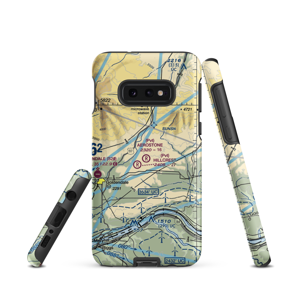 Aerostone Ranch Airport (03WN) VFR Sectional Samsung Phone Case Samsung Galaxy S10 Plus model shown