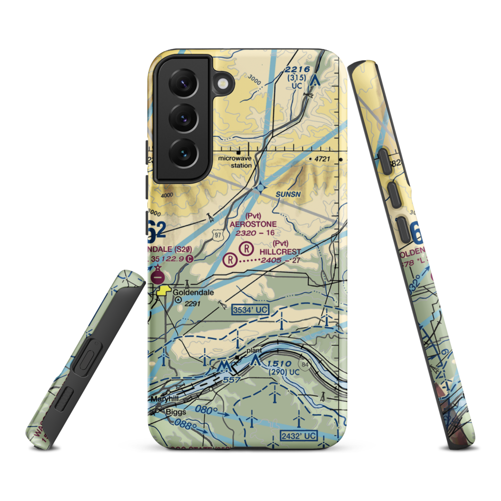 Aerostone Ranch Airport (03WN) VFR Sectional Samsung Phone Case Samsung Galaxy S22 Plus model shown