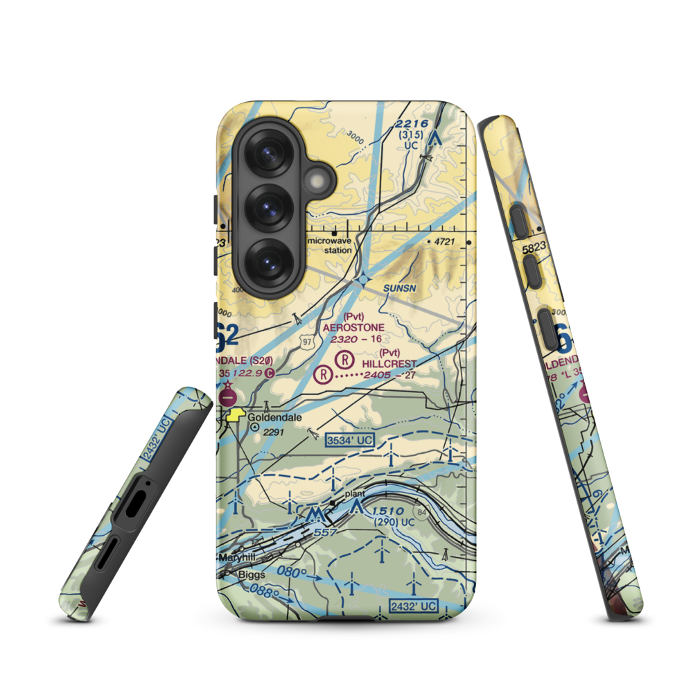 Aerostone Ranch Airport (03WN) VFR Sectional Samsung Phone Case Samsung Galaxy S25 model shown