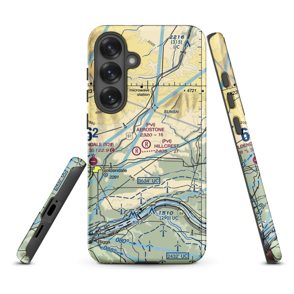 Aerostone Ranch Airport (03WN) VFR Sectional Samsung Phone Case Samsung Galaxy S25 Plus model shown