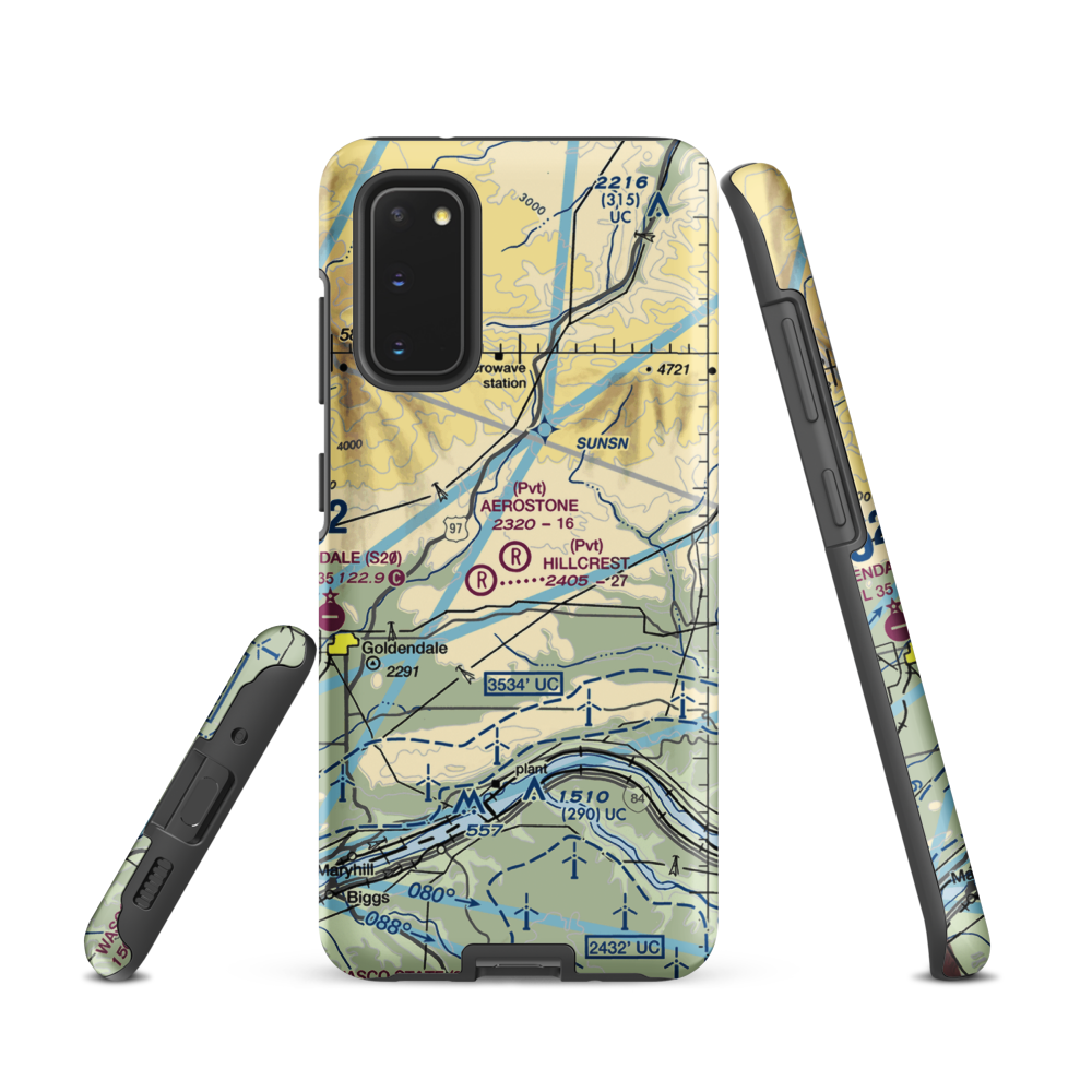 Aerostone Ranch Airport (03WN) VFR Sectional Samsung Phone Case Samsung Galaxy S20 model shown