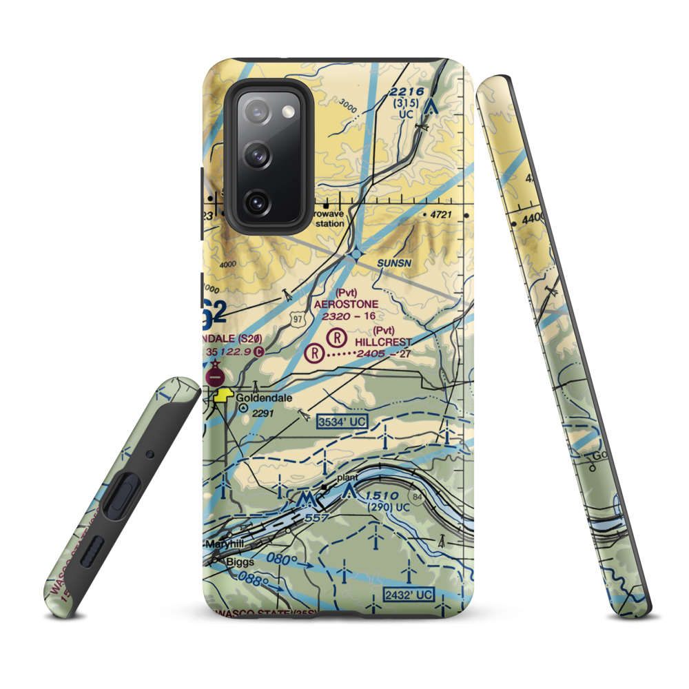 Aerostone Ranch Airport (03WN) VFR Sectional Samsung Phone Case Samsung Galaxy S20 FE model shown