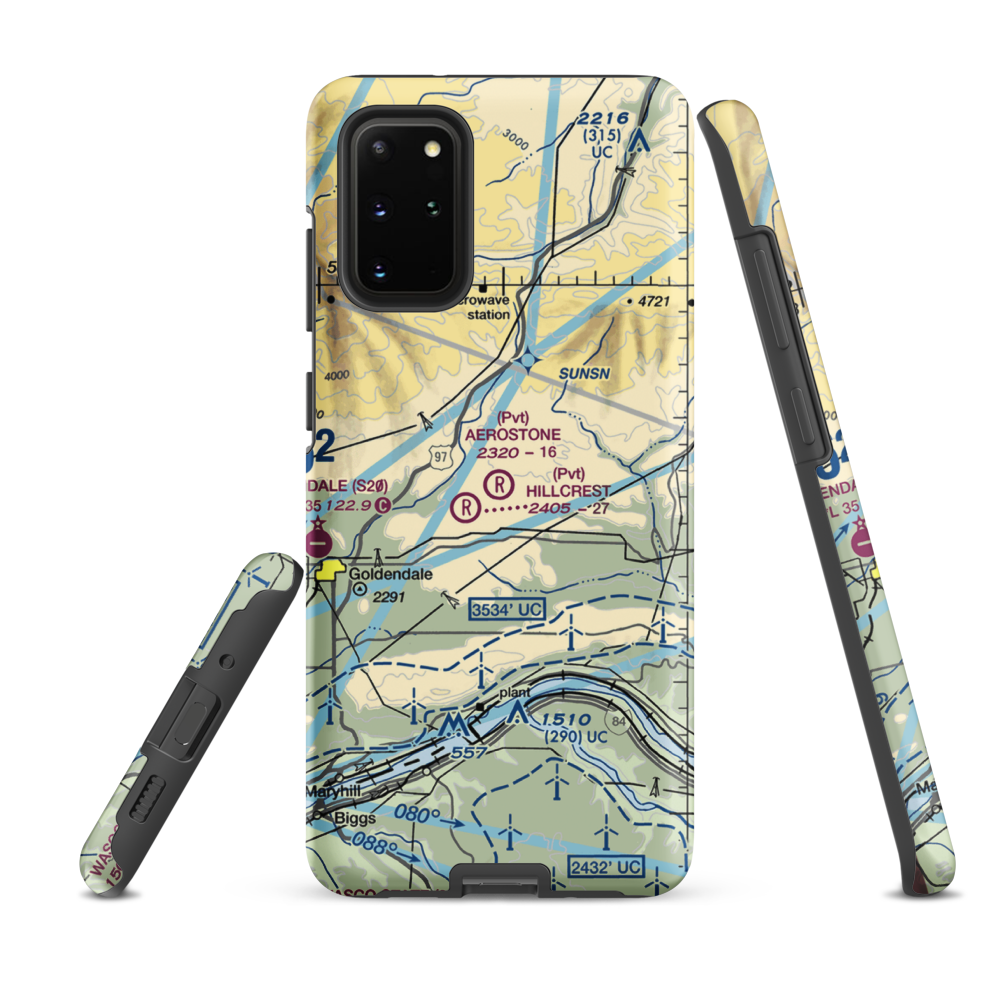 Aerostone Ranch Airport (03WN) VFR Sectional Samsung Phone Case Samsung Galaxy S20 Plus model shown