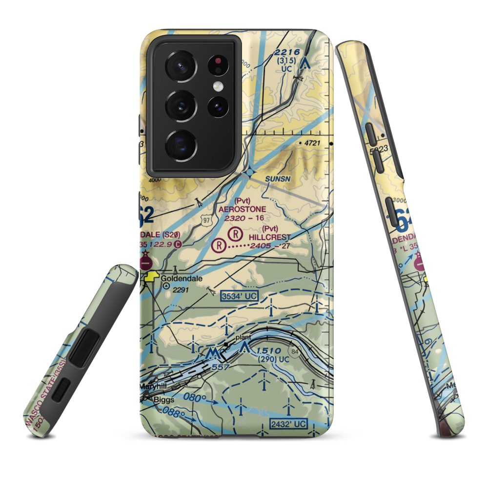 Aerostone Ranch Airport (03WN) VFR Sectional Samsung Phone Case Samsung Galaxy S21 Ultra model shown