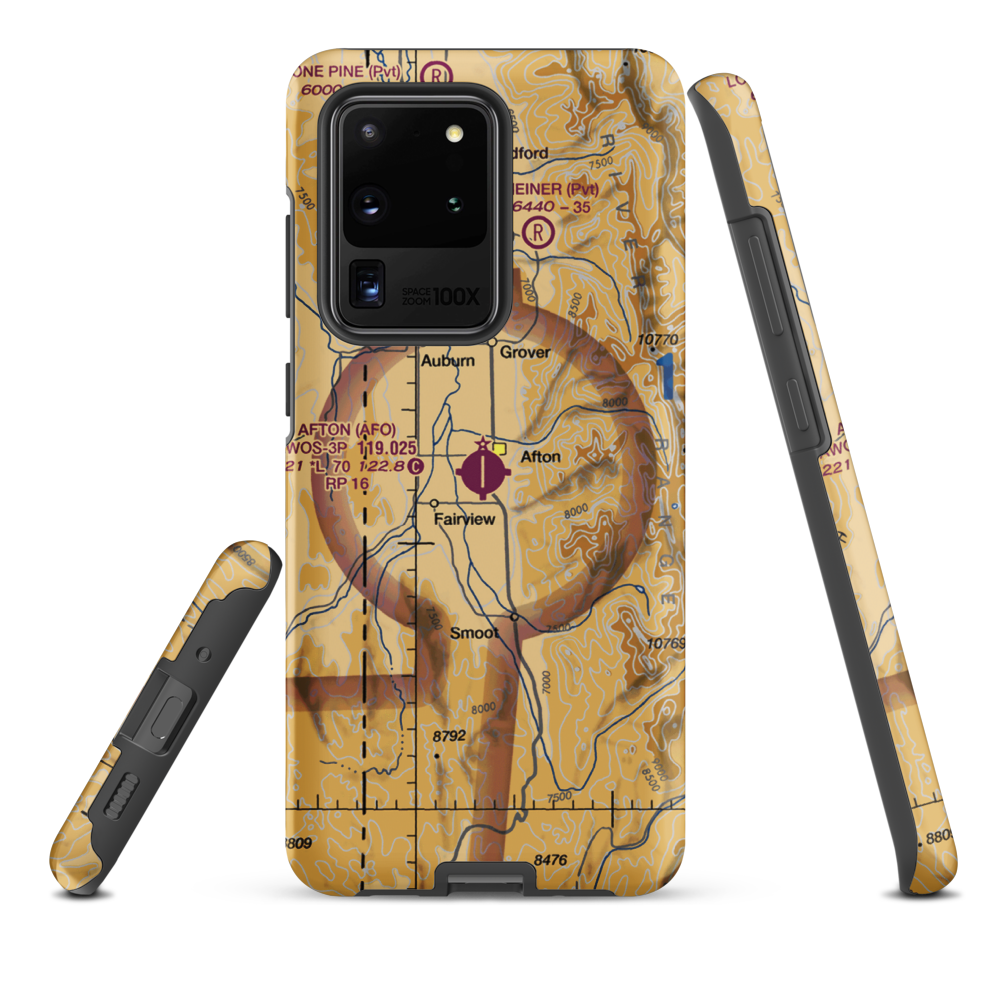 Afton Municipal Airport (AFO) VFR Sectional Samsung Phone Case Samsung Galaxy S20 Ultra model shown