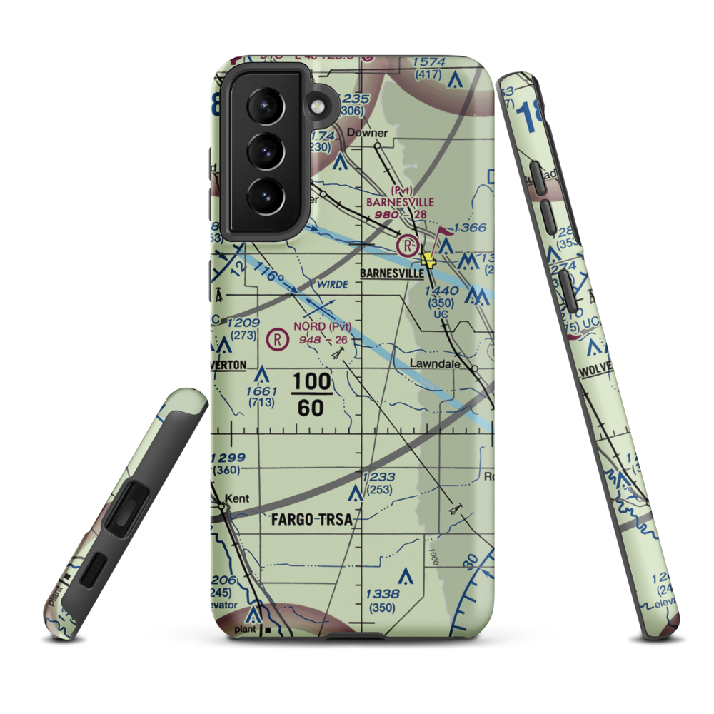 Ag Spray Inc Airport (94MN) VFR Sectional Samsung Phone Case Samsung Galaxy S21 Plus model shown