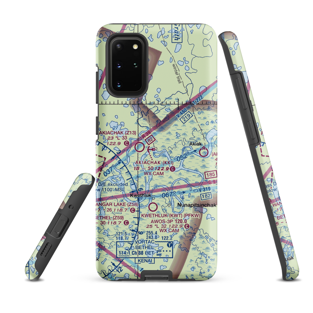 Akiachak Airport (Z13) VFR Sectional Samsung Phone Case Samsung Galaxy S20 Plus model shown