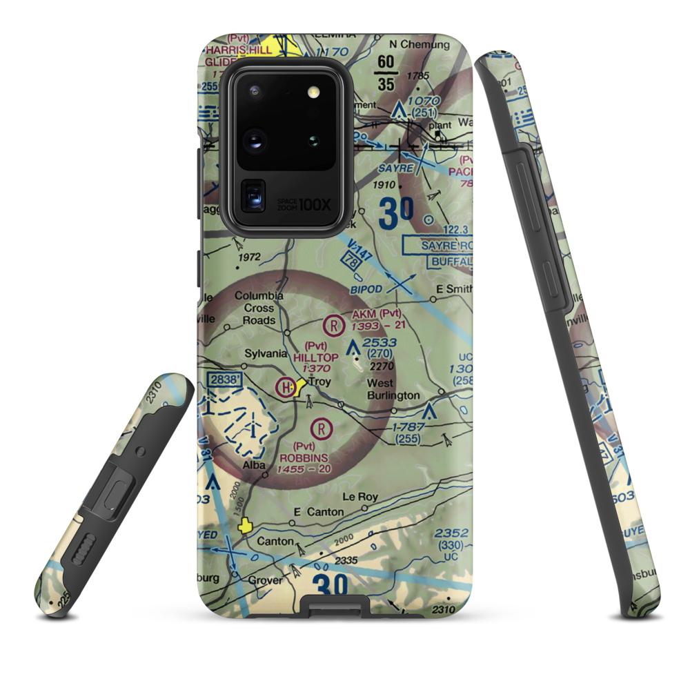 Akm Airfield (PN54) VFR Sectional Samsung Phone Case Samsung Galaxy S20 Ultra model shown