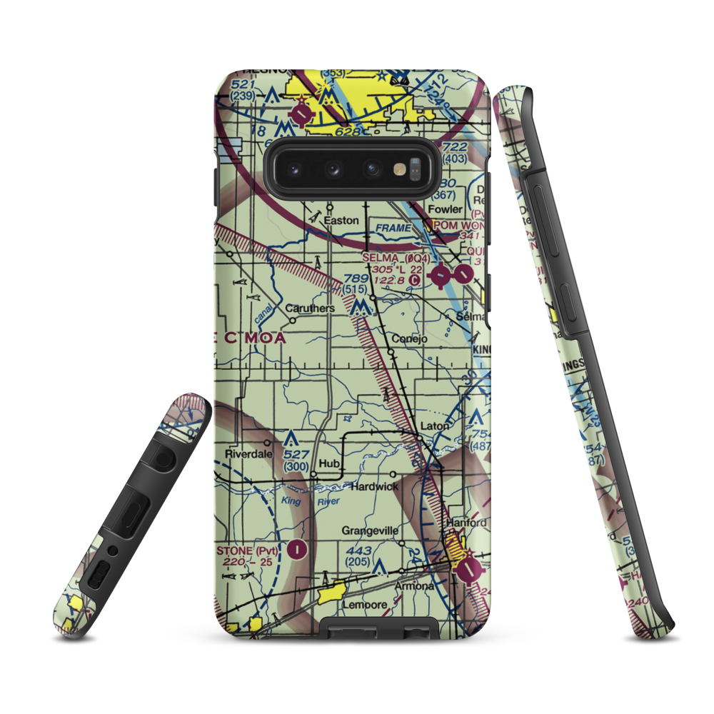 Al Divine Airport (65CL) VFR Sectional Samsung Phone Case Samsung Galaxy S10 Plus model shown