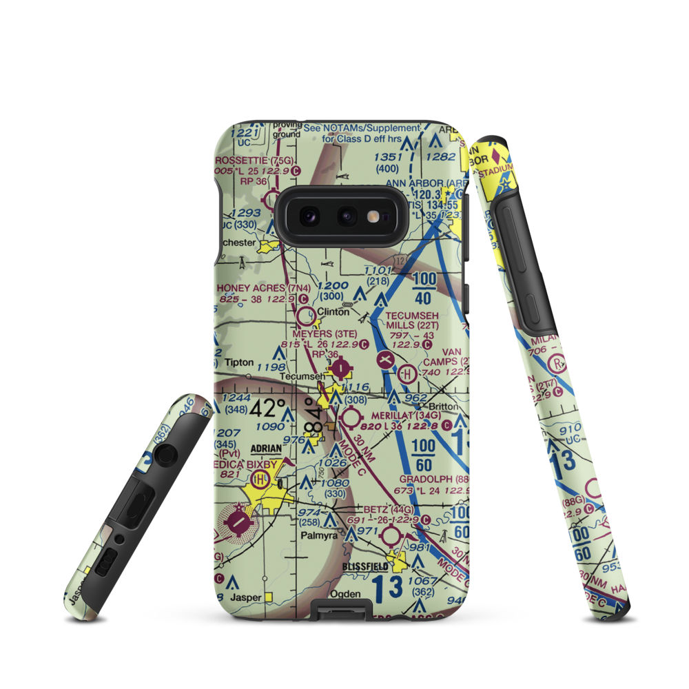 Al Meyers Airport (3TE) VFR Sectional Samsung Phone Case Samsung Galaxy S10e model shown