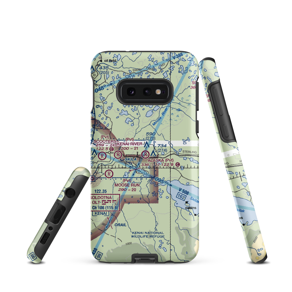 Alaska Airpark (AK01) VFR Sectional Samsung Phone Case Samsung Galaxy S10e model shown