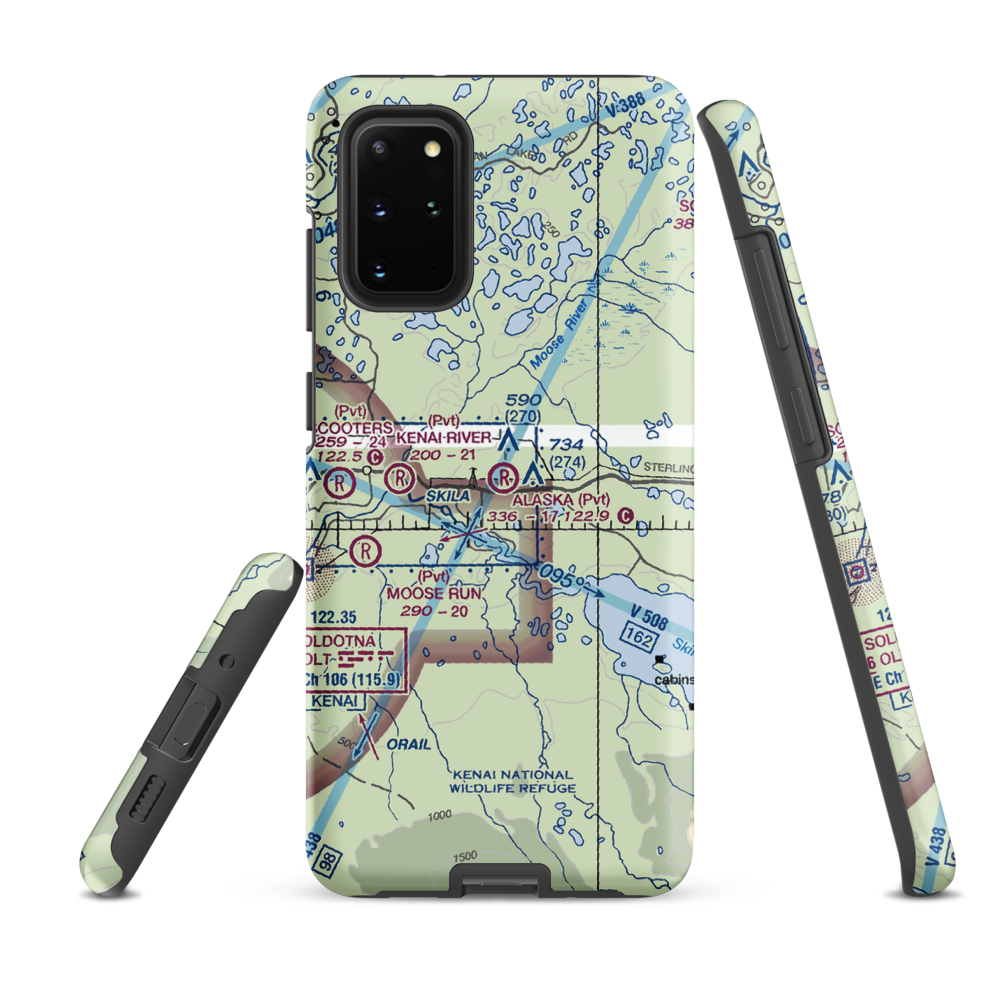 Alaska Airpark (AK01) VFR Sectional Samsung Phone Case Samsung Galaxy S20 Plus model shown