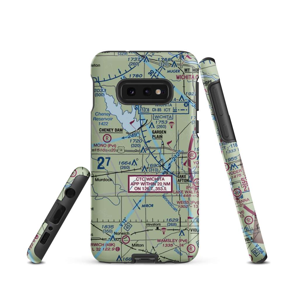 Albers Airport (SN13) VFR Sectional Samsung Phone Case Samsung Galaxy S10 Plus model shown