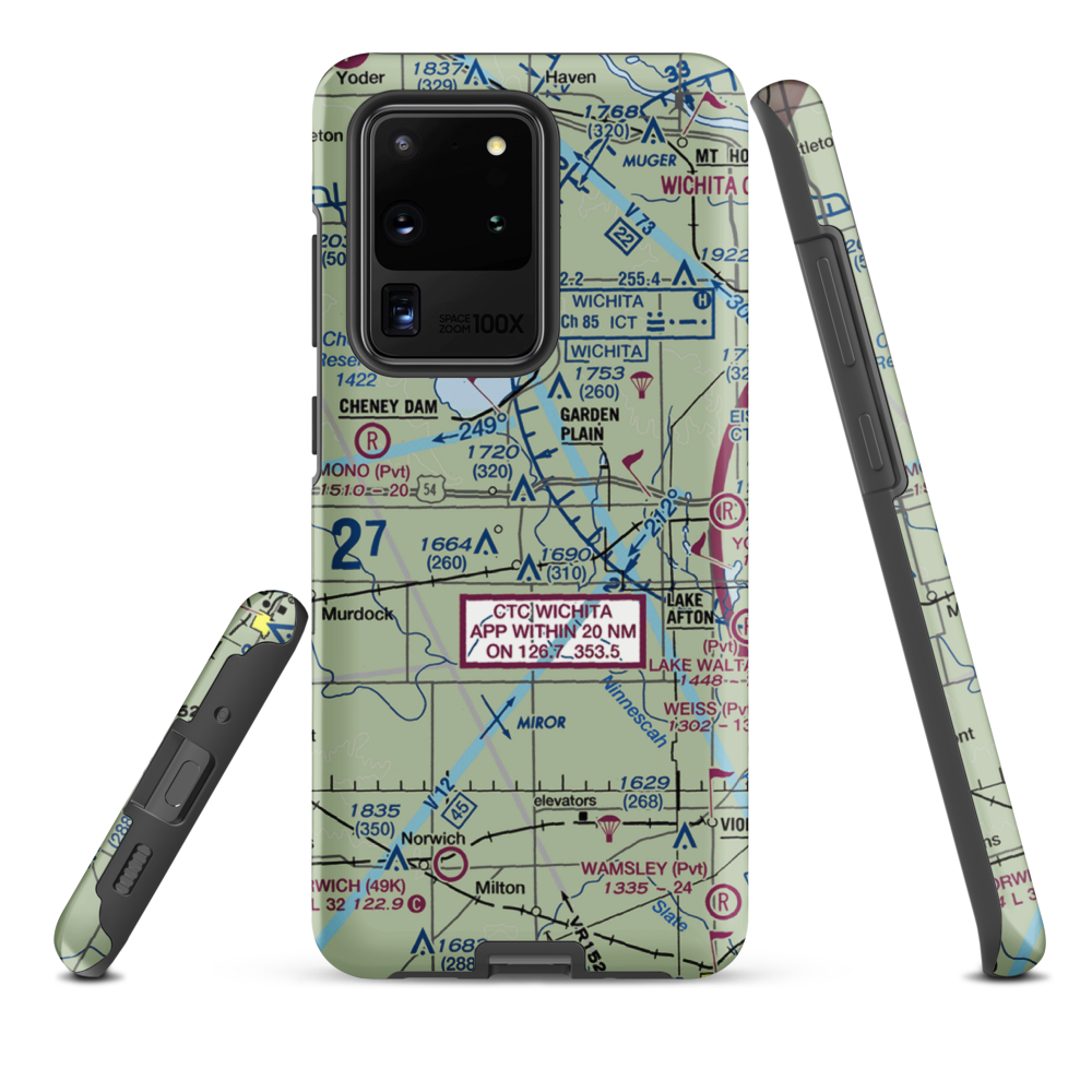 Albers Airport (SN13) VFR Sectional Samsung Phone Case Samsung Galaxy S20 Ultra model shown