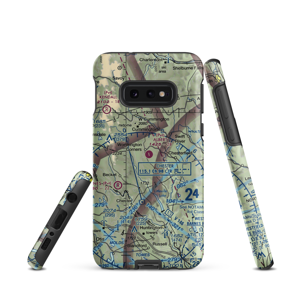 Albert Farms Airport (MA88) VFR Sectional Samsung Phone Case Samsung Galaxy S10 Plus model shown