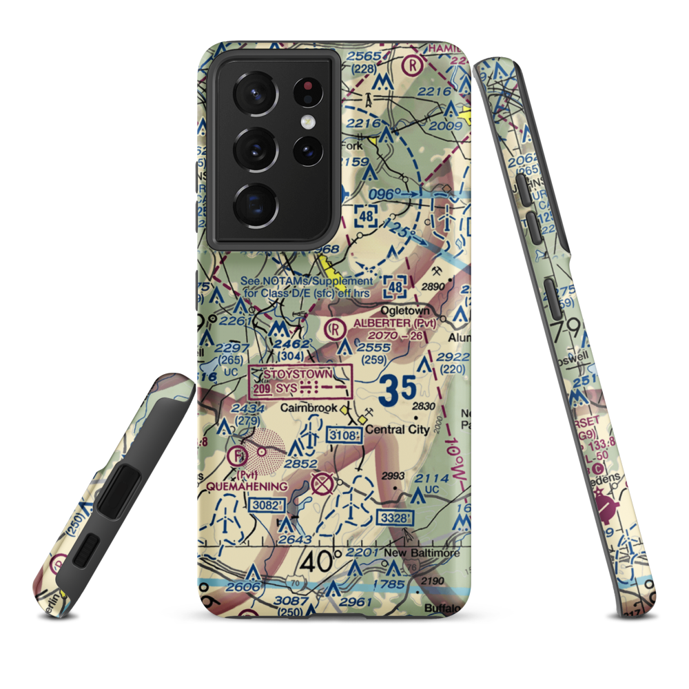 Alberter Farms Airport (PS52) VFR Sectional Samsung Phone Case Samsung Galaxy S21 Ultra model shown
