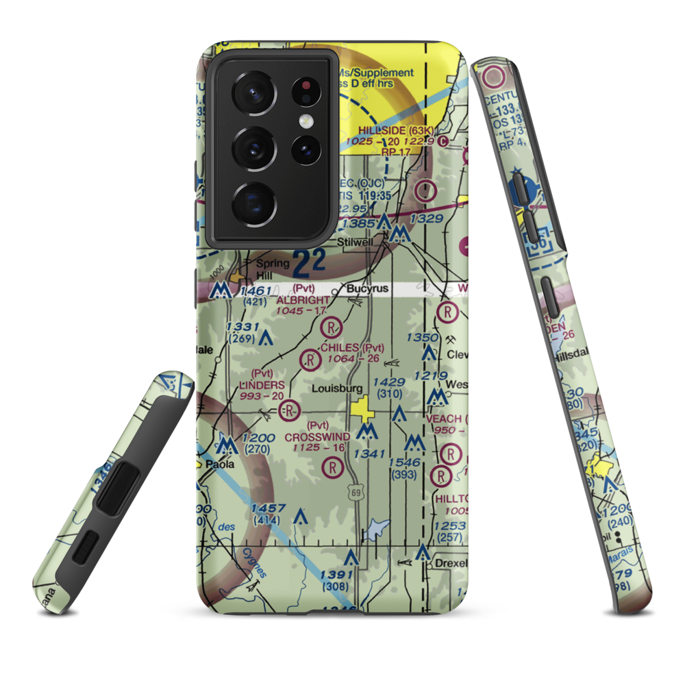 Albright Airport (SN78) VFR Sectional Samsung Phone Case Samsung Galaxy S21 Ultra model shown