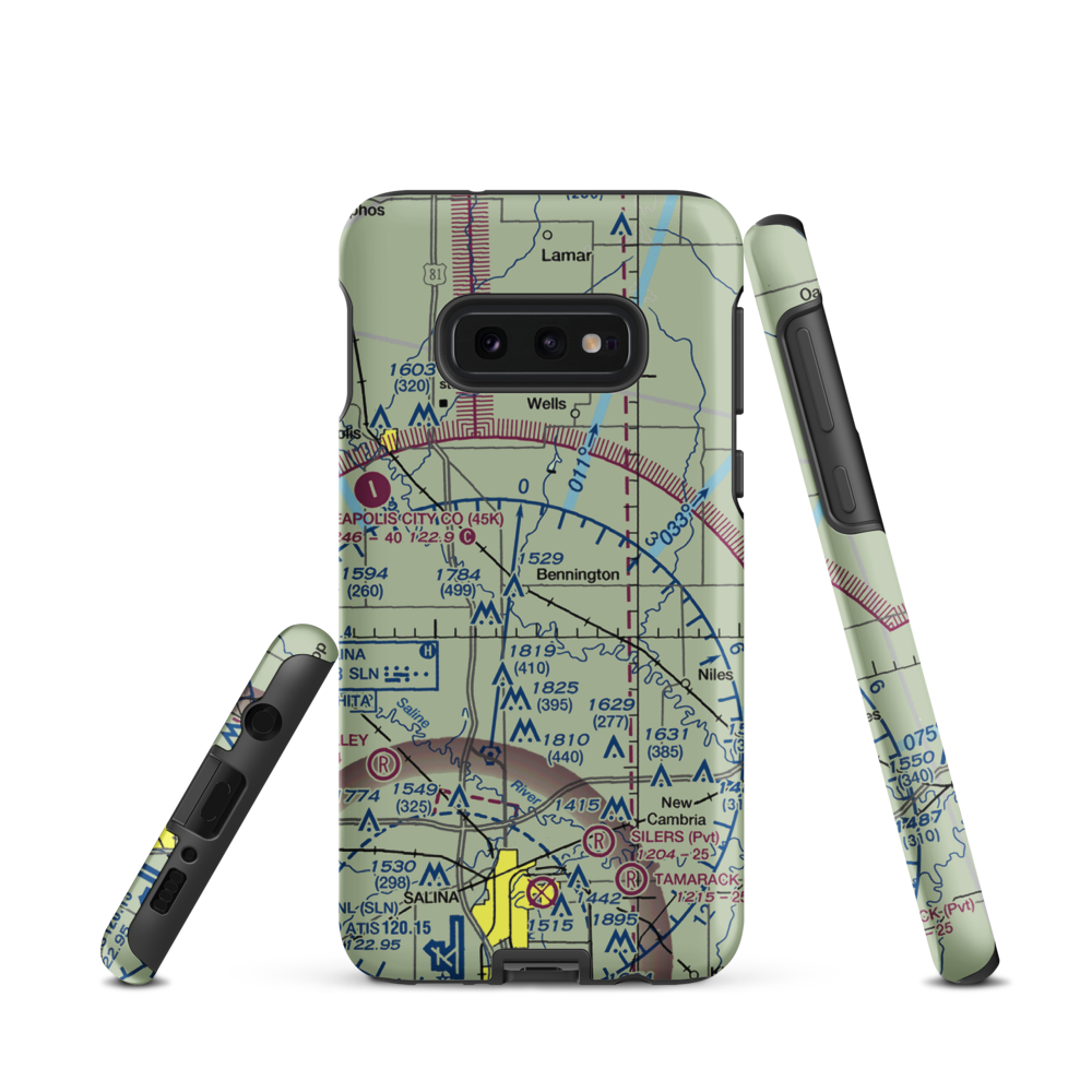 Alderson Airport (08KS) VFR Sectional Samsung Phone Case Samsung Galaxy S10 Plus model shown