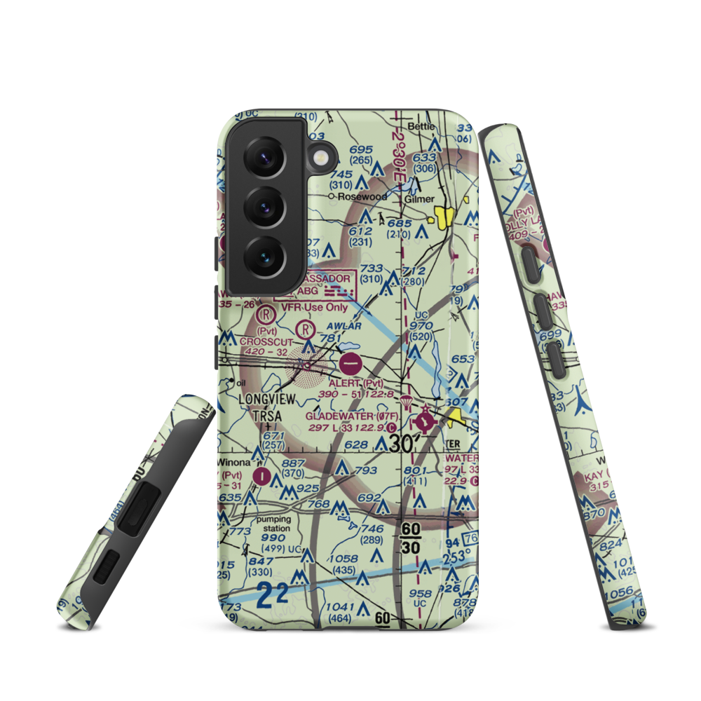Alert Field (18TE) VFR Sectional Samsung Phone Case Samsung Galaxy S22 model shown