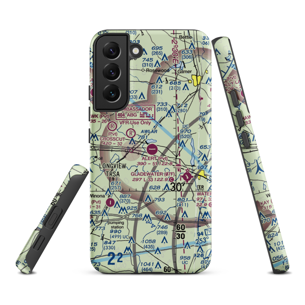 Alert Field (18TE) VFR Sectional Samsung Phone Case Samsung Galaxy S22 Plus model shown