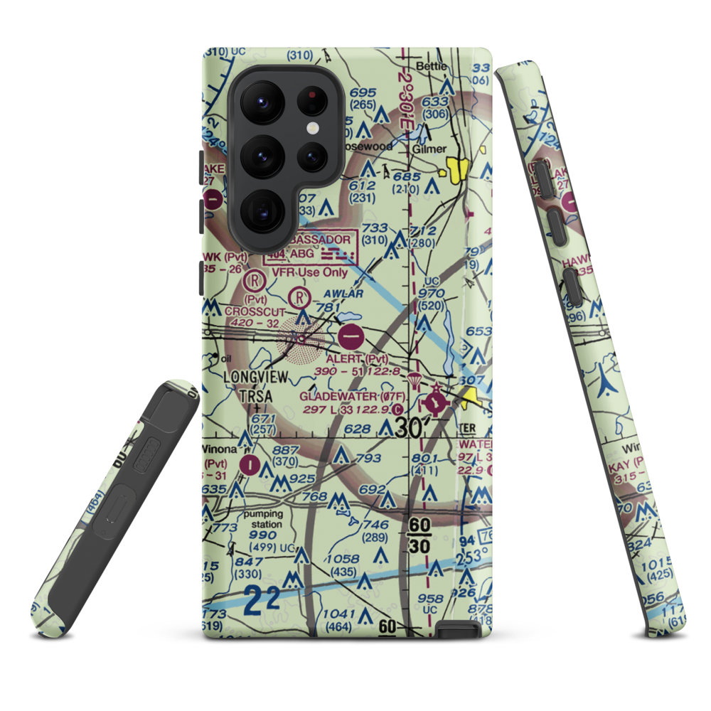 Alert Field (18TE) VFR Sectional Samsung Phone Case Samsung Galaxy S22 Ultra model shown