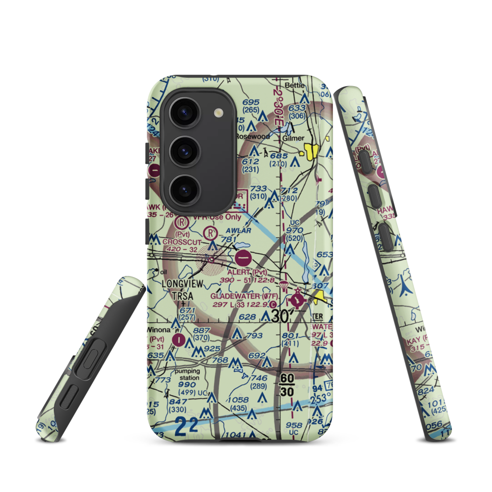 Alert Field (18TE) VFR Sectional Samsung Phone Case Samsung Galaxy S23 model shown