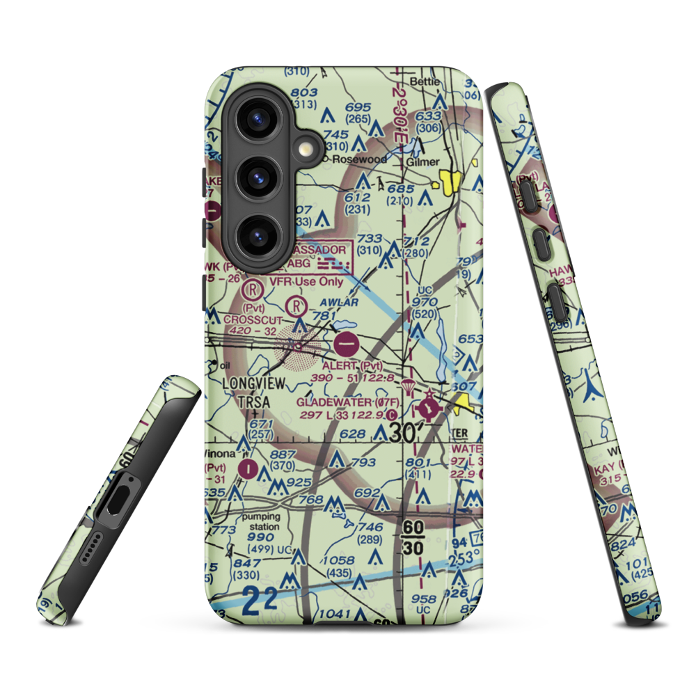 Alert Field (18TE) VFR Sectional Samsung Phone Case Samsung Galaxy S24 Plus model shown