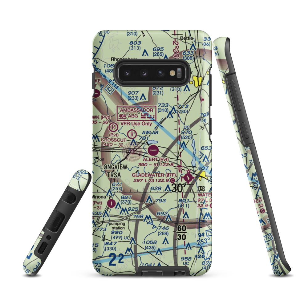 Alert Field (18TE) VFR Sectional Samsung Phone Case Samsung Galaxy S10 Plus model shown