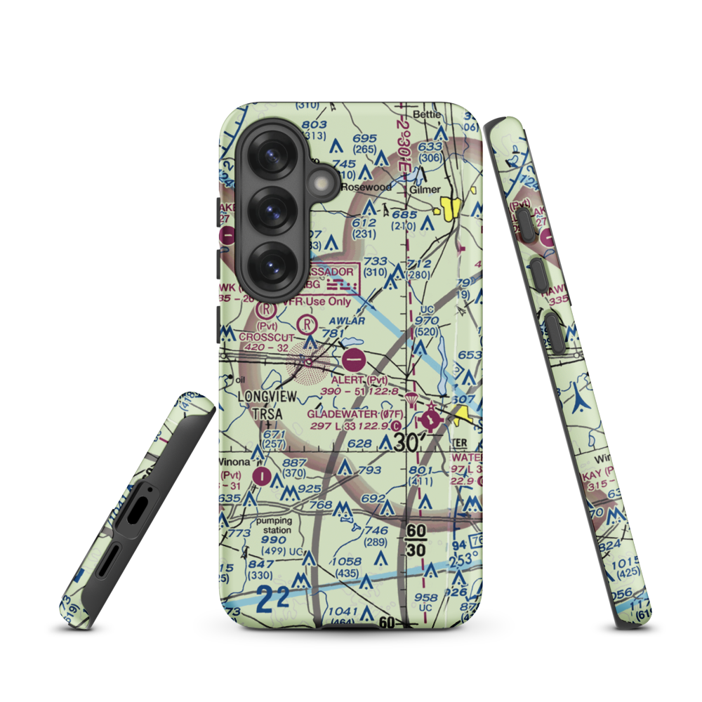 Alert Field (18TE) VFR Sectional Samsung Phone Case Samsung Galaxy S25 model shown