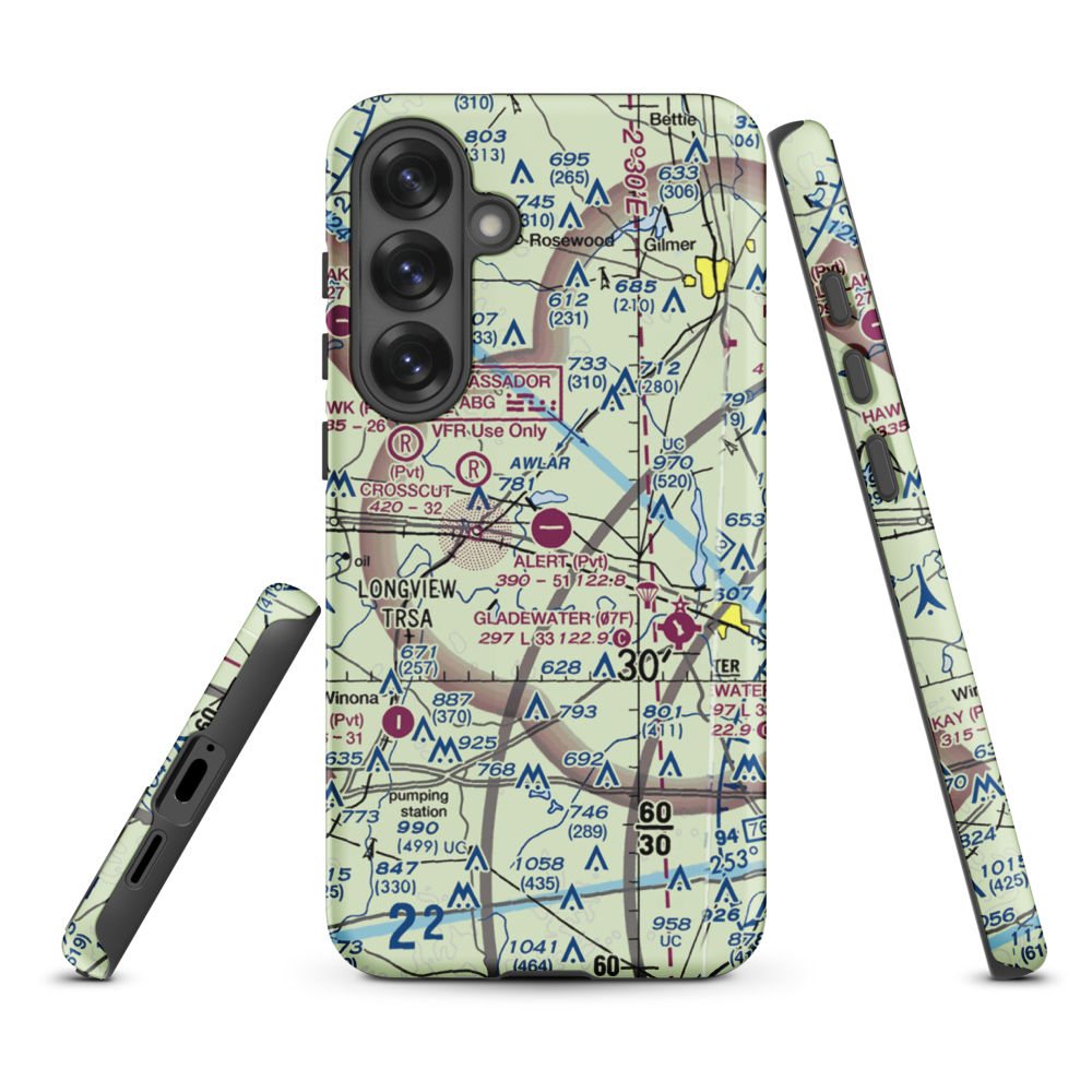 Alert Field (18TE) VFR Sectional Samsung Phone Case Samsung Galaxy S25 Plus model shown