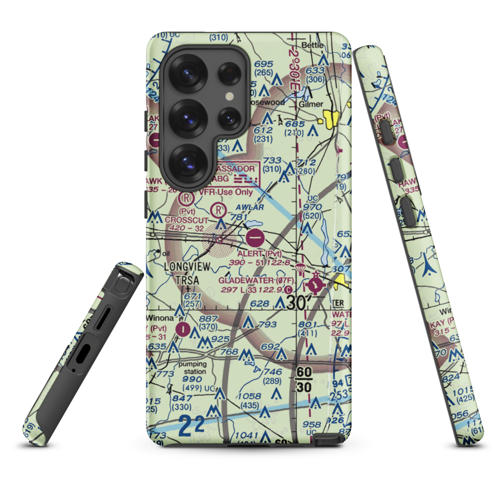 Alert Field (18TE) VFR Sectional Samsung Phone Case Samsung Galaxy S25 Ultra model shown