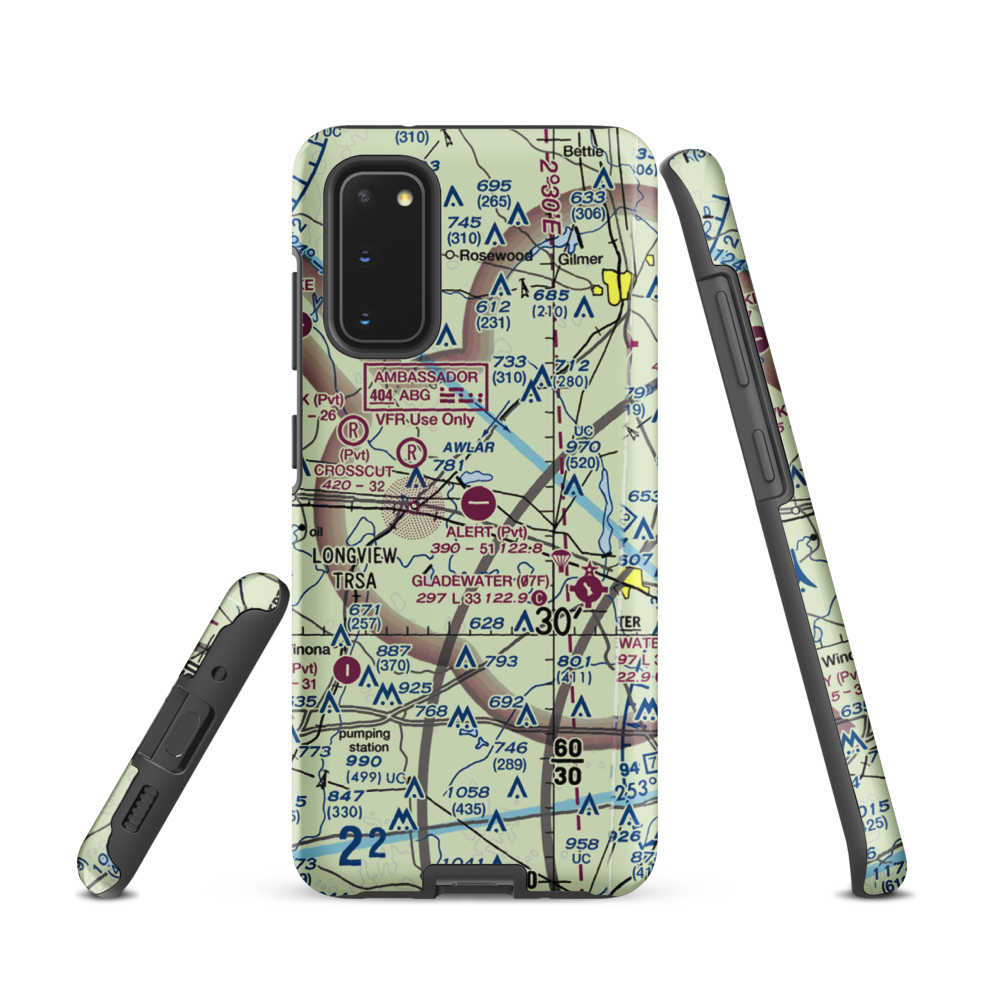 Alert Field (18TE) VFR Sectional Samsung Phone Case Samsung Galaxy S20 model shown