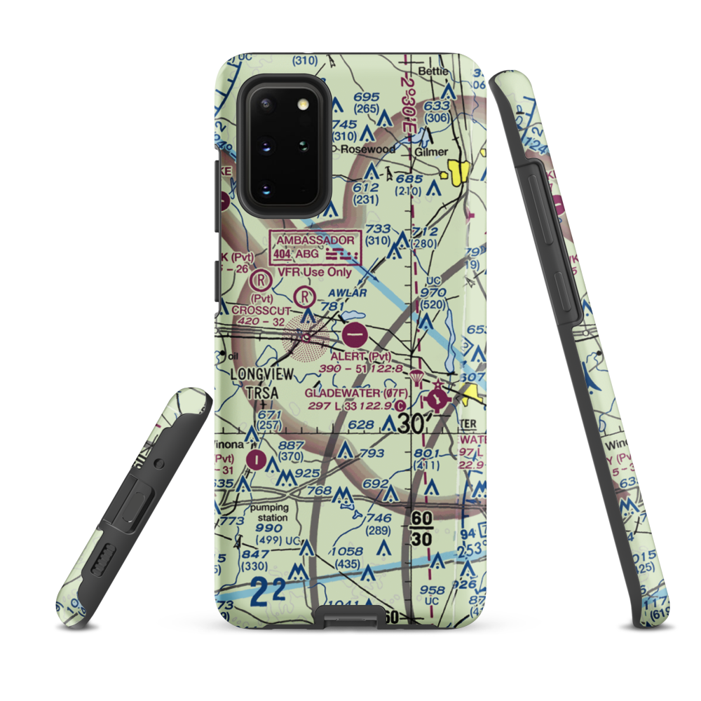 Alert Field (18TE) VFR Sectional Samsung Phone Case Samsung Galaxy S20 Plus model shown