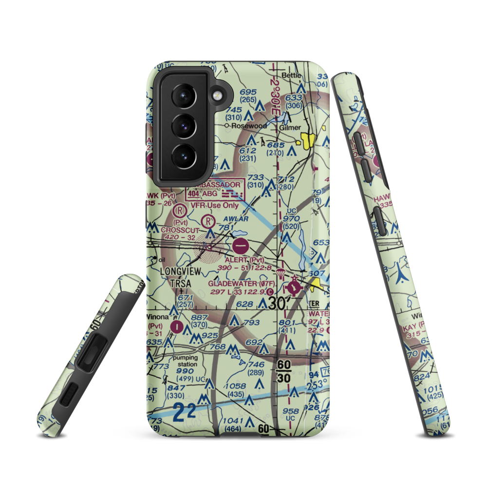 Alert Field (18TE) VFR Sectional Samsung Phone Case Samsung Galaxy S21 model shown